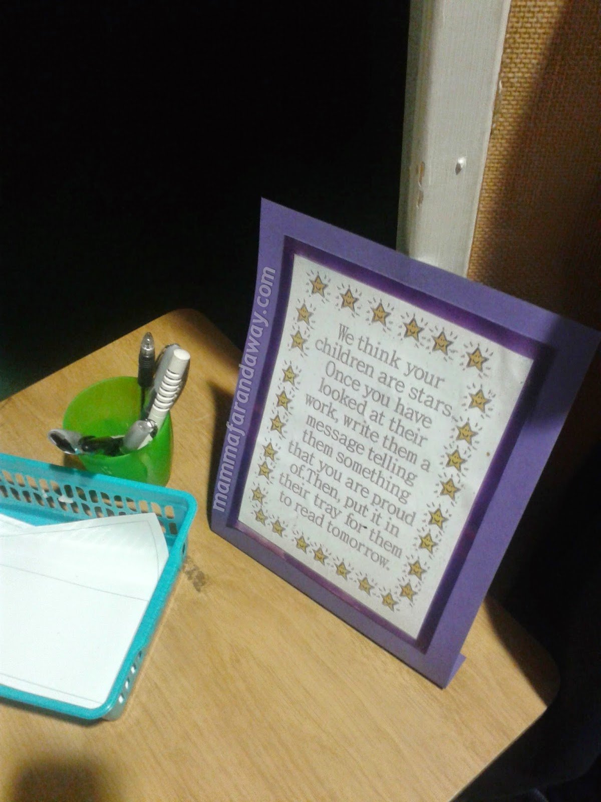 messaggio della maestra