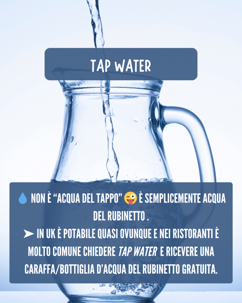 acqua del rubinetto in inghilterra